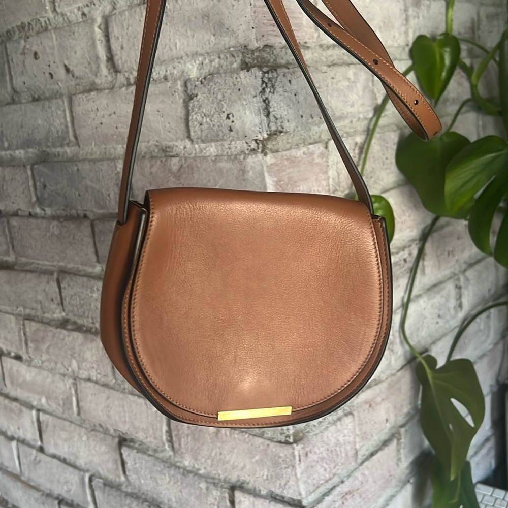 Cuyana Mini Leather Saddle Bag